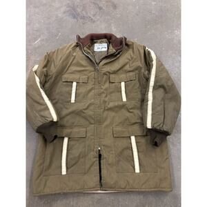 Vintage 1960s Dakota Outwear High Neck Rib Jacket Hunting Heavy Talon‎ Striped